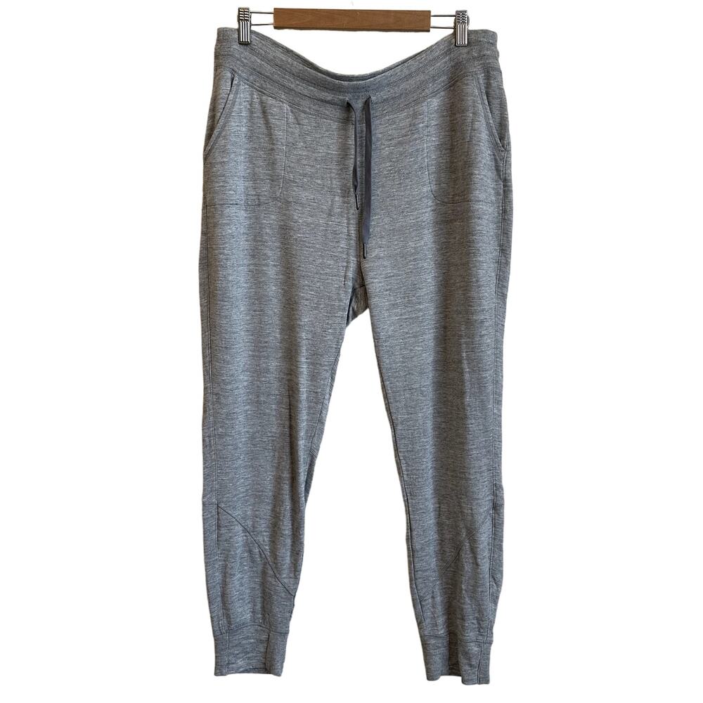 Athleta Light Gray Soft Jogger Drawstring Stretch Sweatpants Women's Size XL